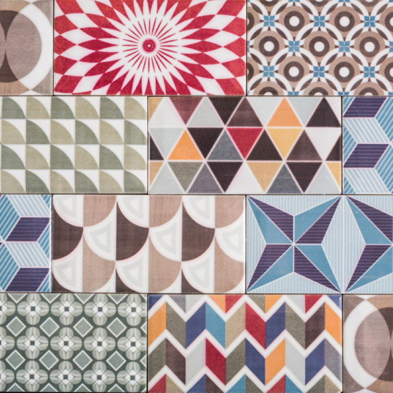 metro patchwork ceramic tile